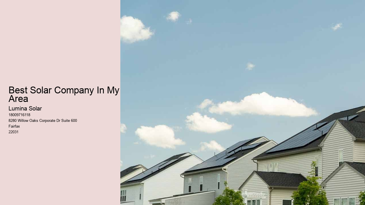 Best Solar Company In My Area