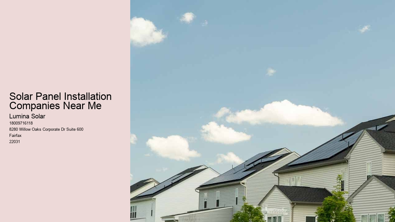 Solar Panel Installation Companies Near Me
