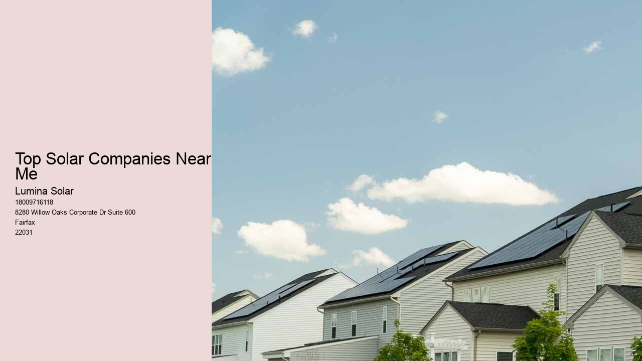 Top Solar Companies Near Me